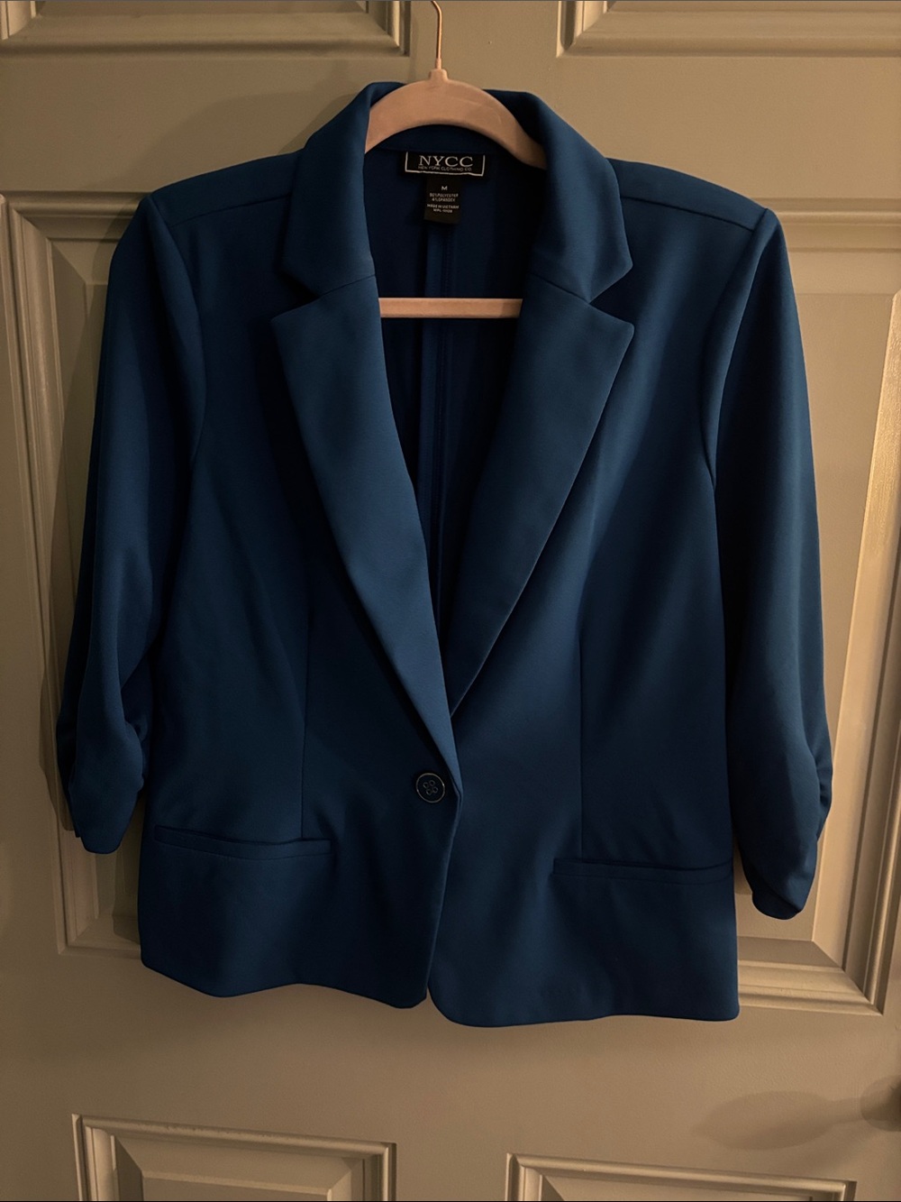 NYCC Teal Single-Button Tailored Blazer
